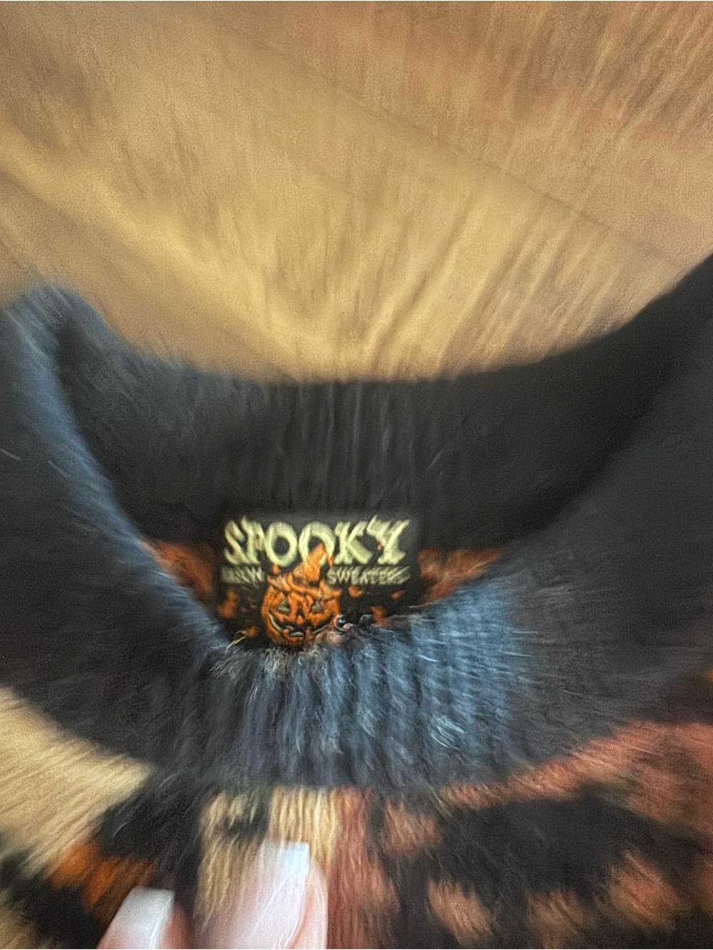 Kiel James Patrick Halloween Crewneck Sweater in Brown & Orange - Picture 5 of 5